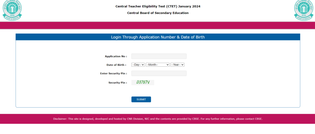 Ctet Admitcard