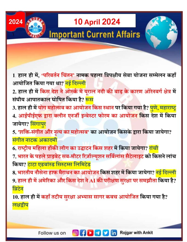 10 April 2024 Current Affairs Rojgar With Ankit 1 10 April 2024 Current Affairs Rojgar With Ankit 1