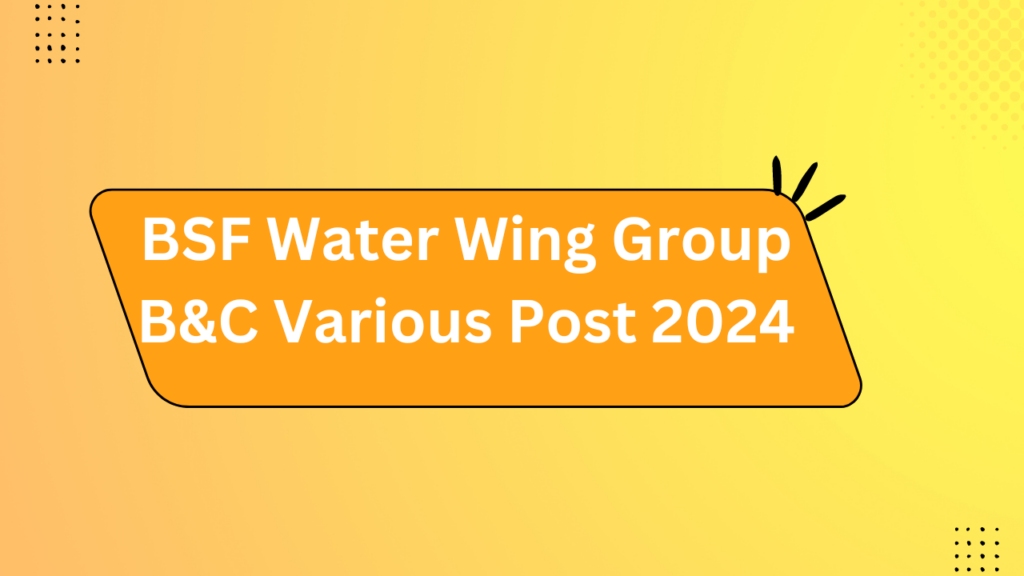 Bsf Water Wing Group B&Amp;C Various Post 2024