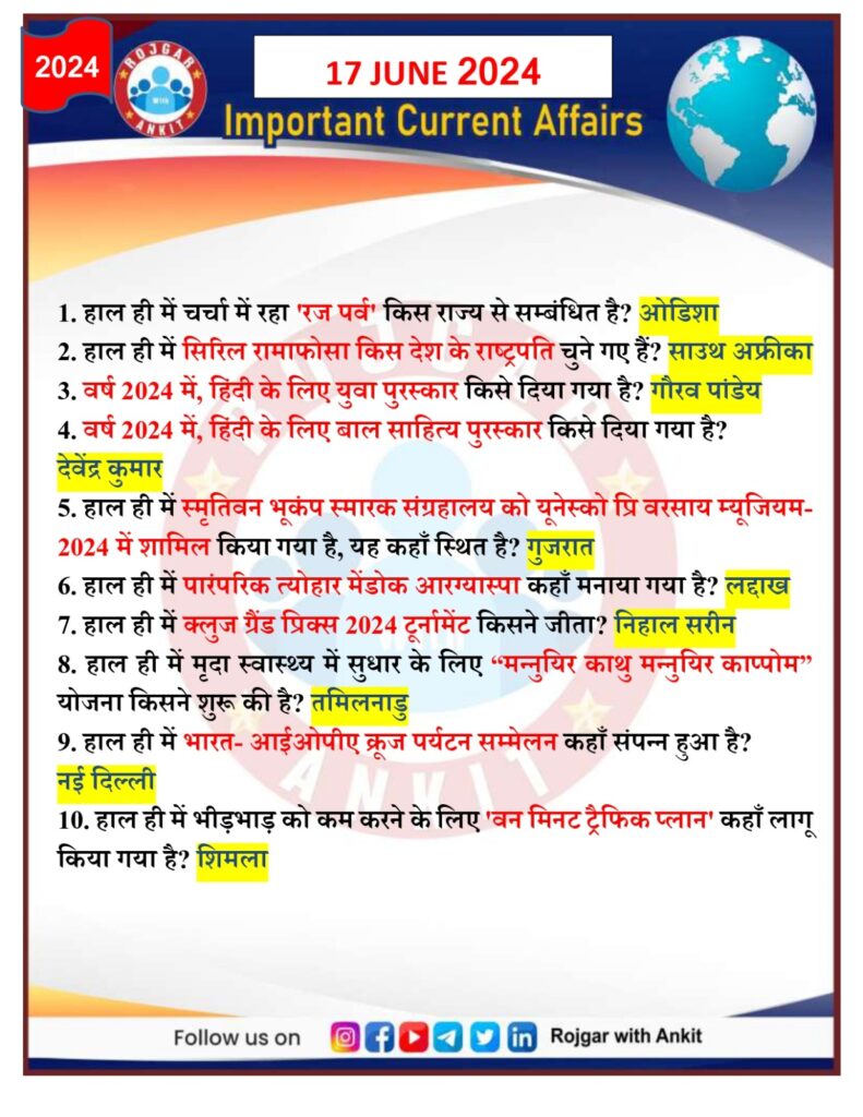 17 June 2024 Current Affairs Rojgar With Ankit 1 17 June 2024 Current Affairs Rojgar With Ankit 1