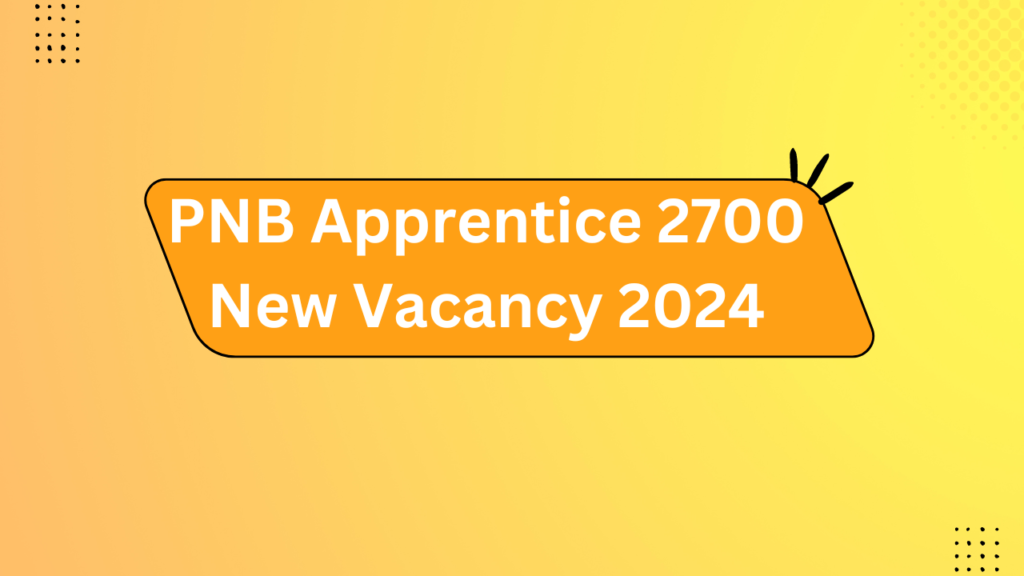 Pnb Apprentice 2700 New Vacancy 2024