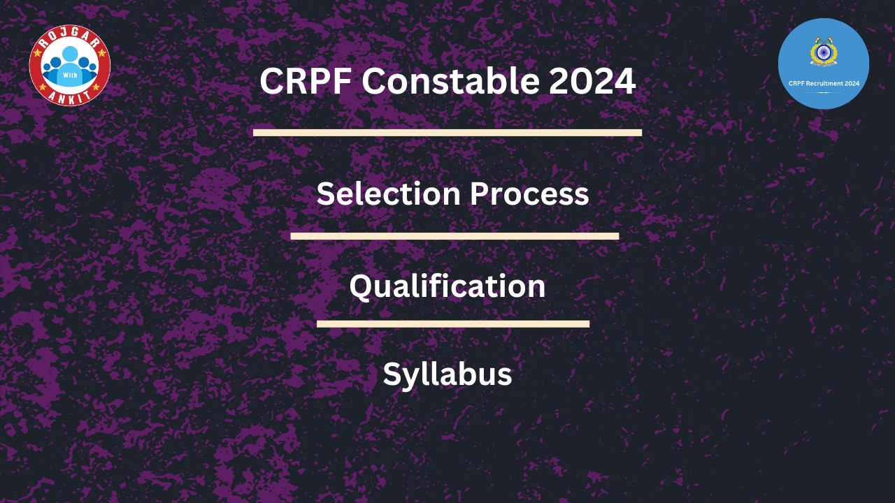Crpf Constable 2024: Selection Process, Syllabus, Qualification, Age, Salary