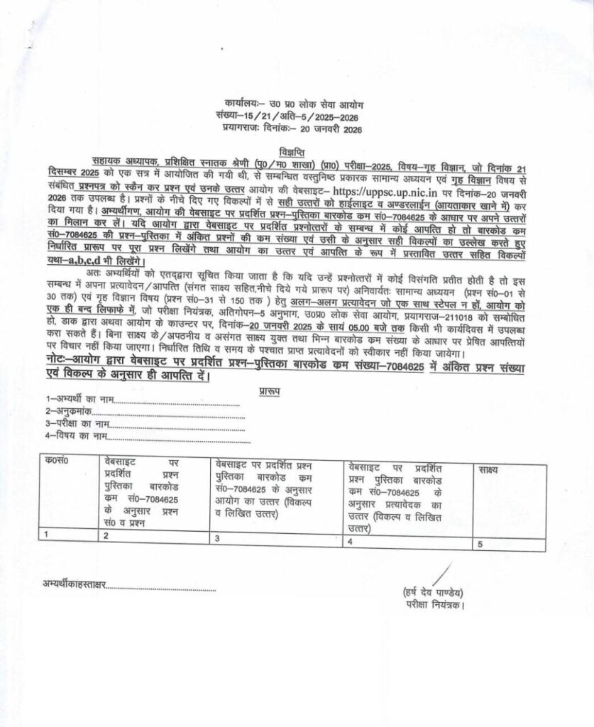 Uppsc Lt Grade Answer Key