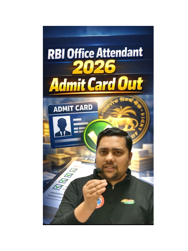 RBI Office Attendant Admit Card Released