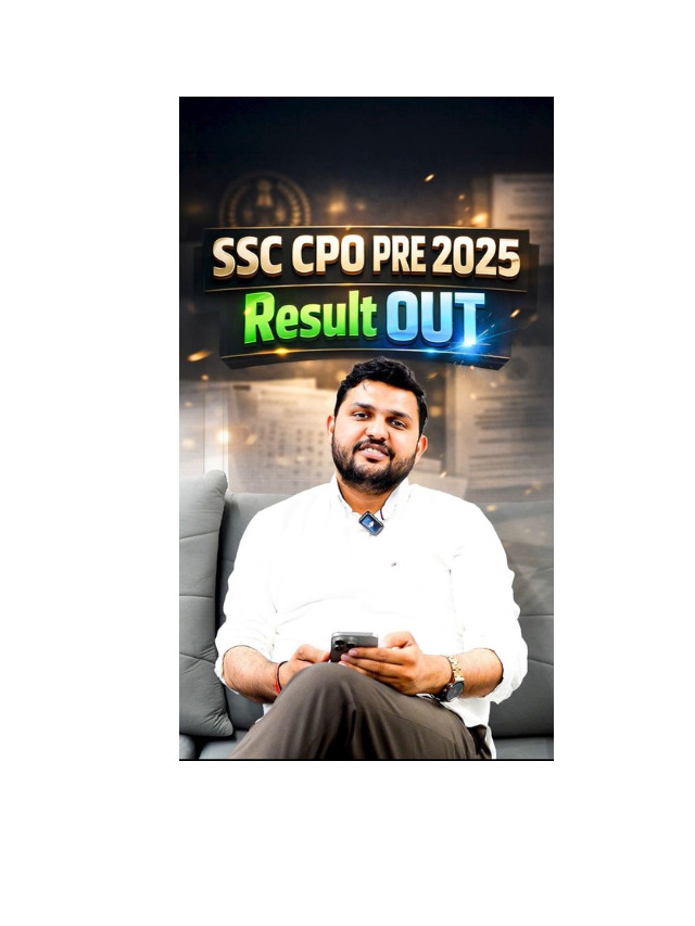 SSC CPO Pre Result 2025 Released – Check Cut Off
