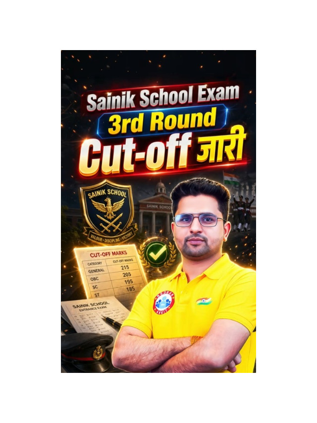 Sainik School Round 3 Cut-Off 2026 Released – Check Your Chances Now!