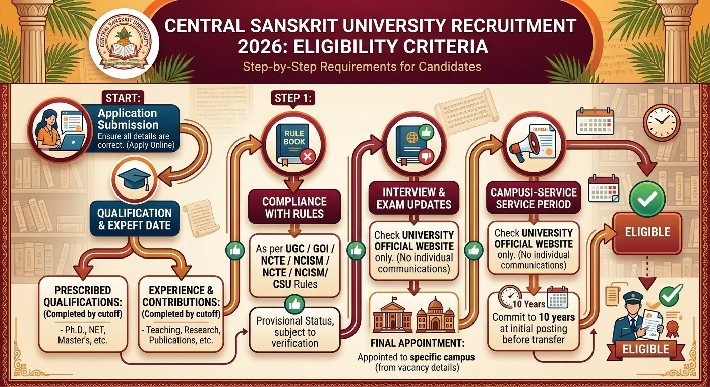 Central Sanskrit University Recruitment 2026 : Apply For 90 Posts !! 3 Central Sanskrit University Recruitment 2026 : Apply For 90 Posts !! 1