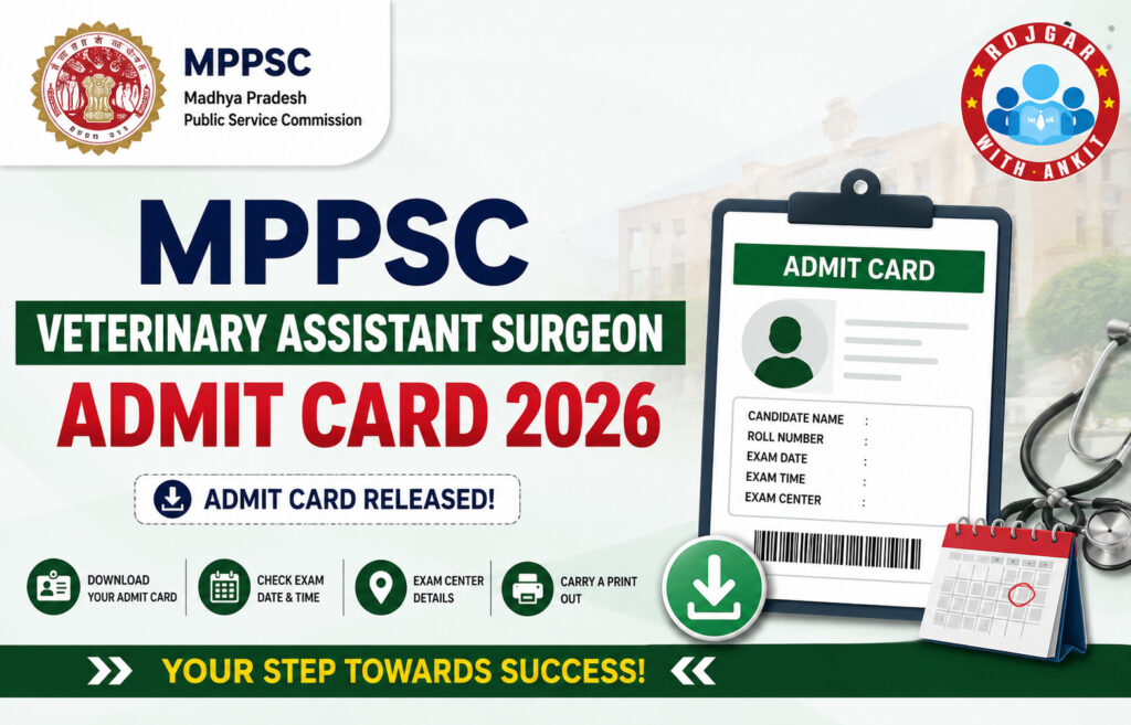 Mppsc Veterinary Assistant Surgeon Admit Card 2026