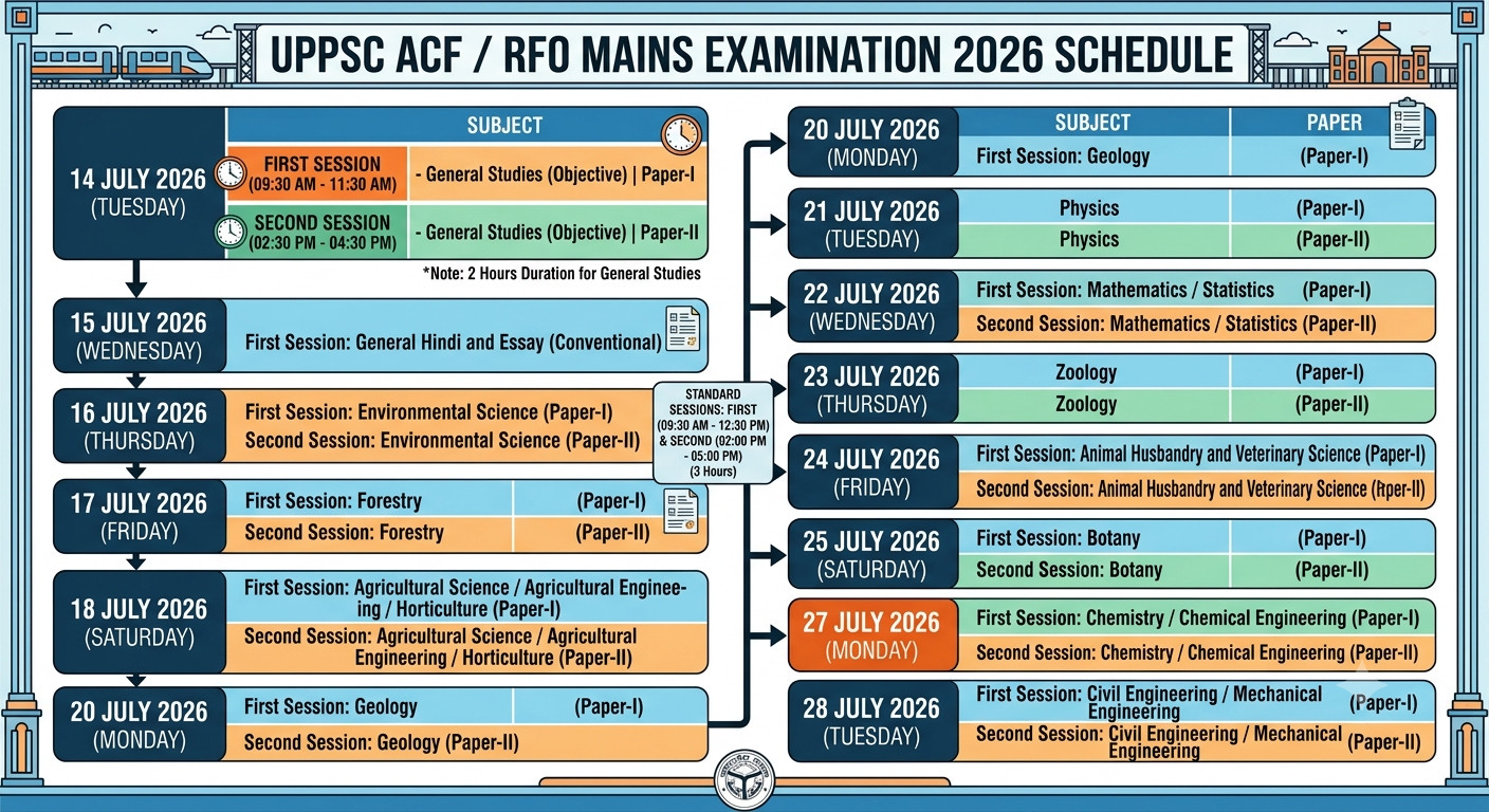 Uppsc Acf / Rfo Mains Admit Card 2026 Out : Download Hall Ticket Now !! 4 Uppsc 2025 Acf / Rfo Mains