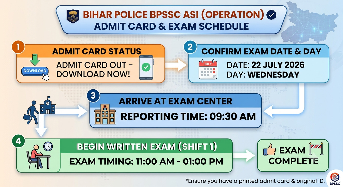 Bihar Police Asi (Operation) Admit Card 2026 Out : Download Now !! 4 Bihar Police Bpssc Asi (Operation)