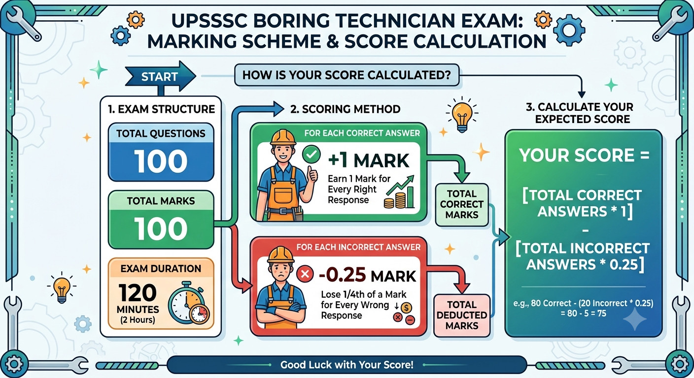 Upsssc Boring Technician Answer Key 2026 Out : Know How To Calculate Marks !! 4 Upsssc Boring Technician
