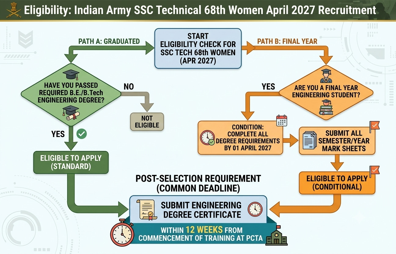 Indian Army Ssc Technical 68Th Women April 2027 Recruitment !! 3 Indian Army Ssc Technical