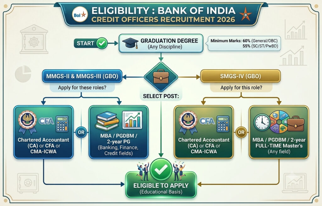 Bank Of India Credit Officers Recruitment 2026 2