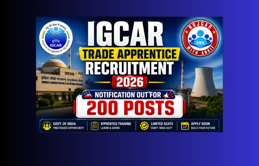 Igcar Trade Apprentice Recruitment 2026 : Notification Out For 200 Posts !! 1 Igcar
