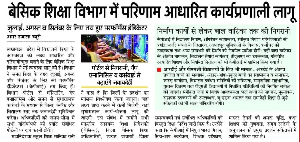 Up Basic Shiksha Vibhag Result-Based Working System In 2026 !! 3 Up