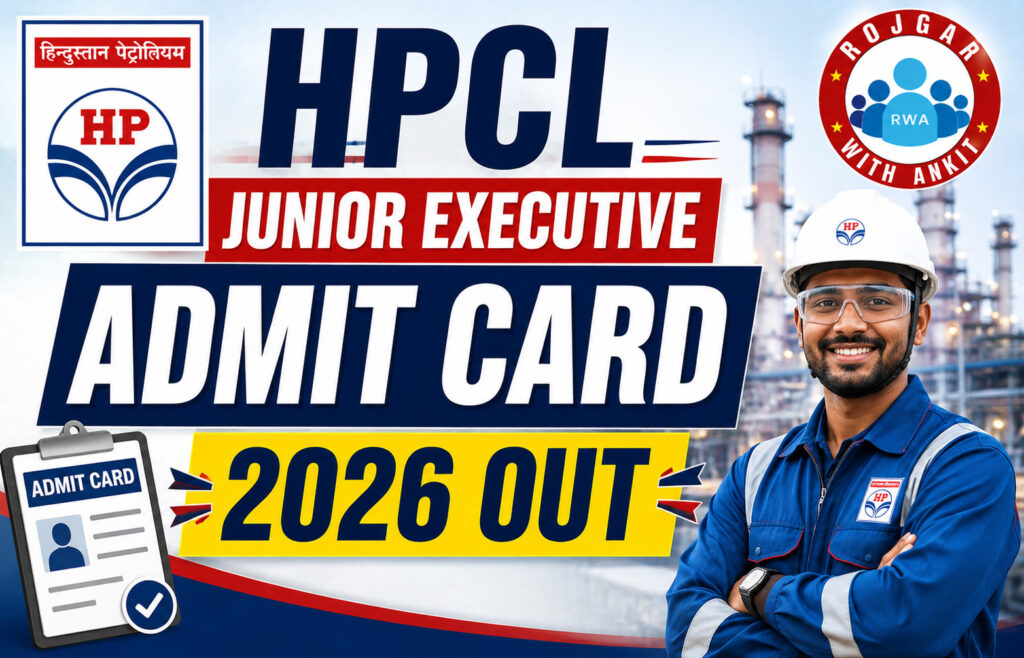 Hpcl Junior Executive Admit Card 2026 Out