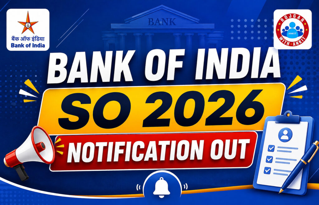 Bank Of India So 2026 Notification Out
