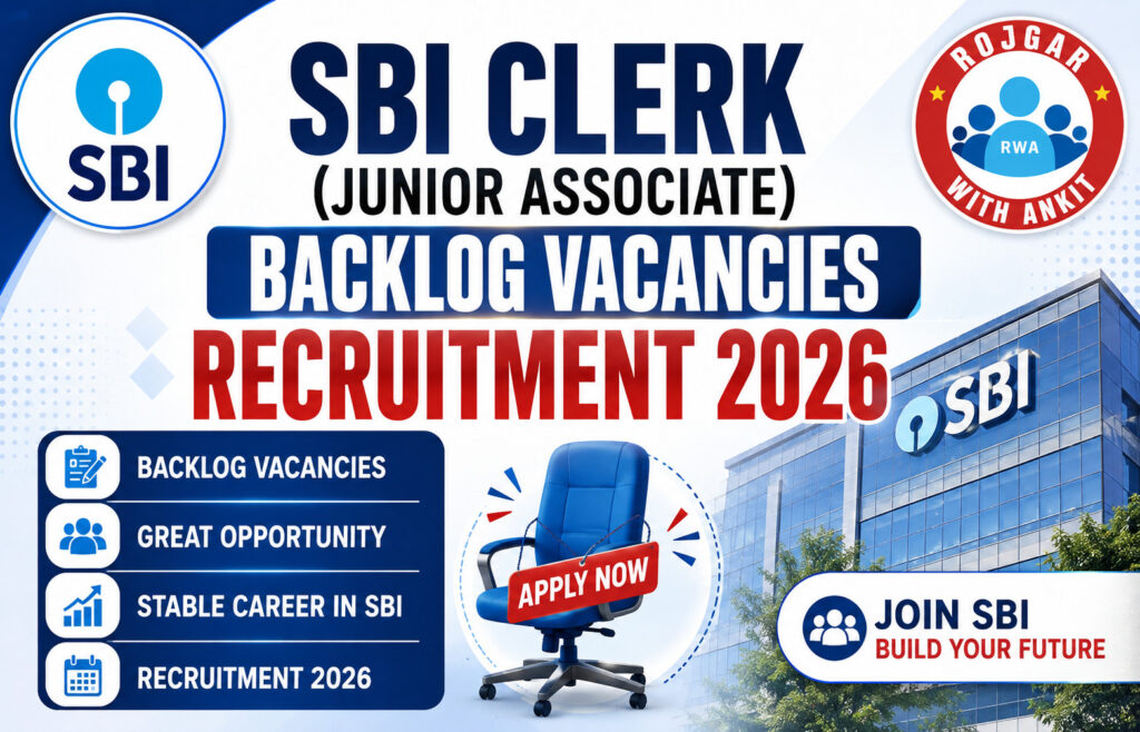 Sbi Clerk (Junior Associate) Backlog Vacancies Recruitment 2026