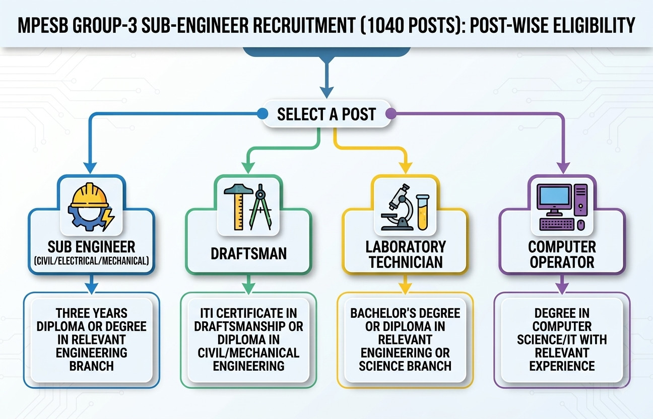 Mpesb Group-3 Sub-Engineer Recruitment, Notification Out For 1040 Posts 3 Mpesb Group-3 Sub-Engineer Recruitment