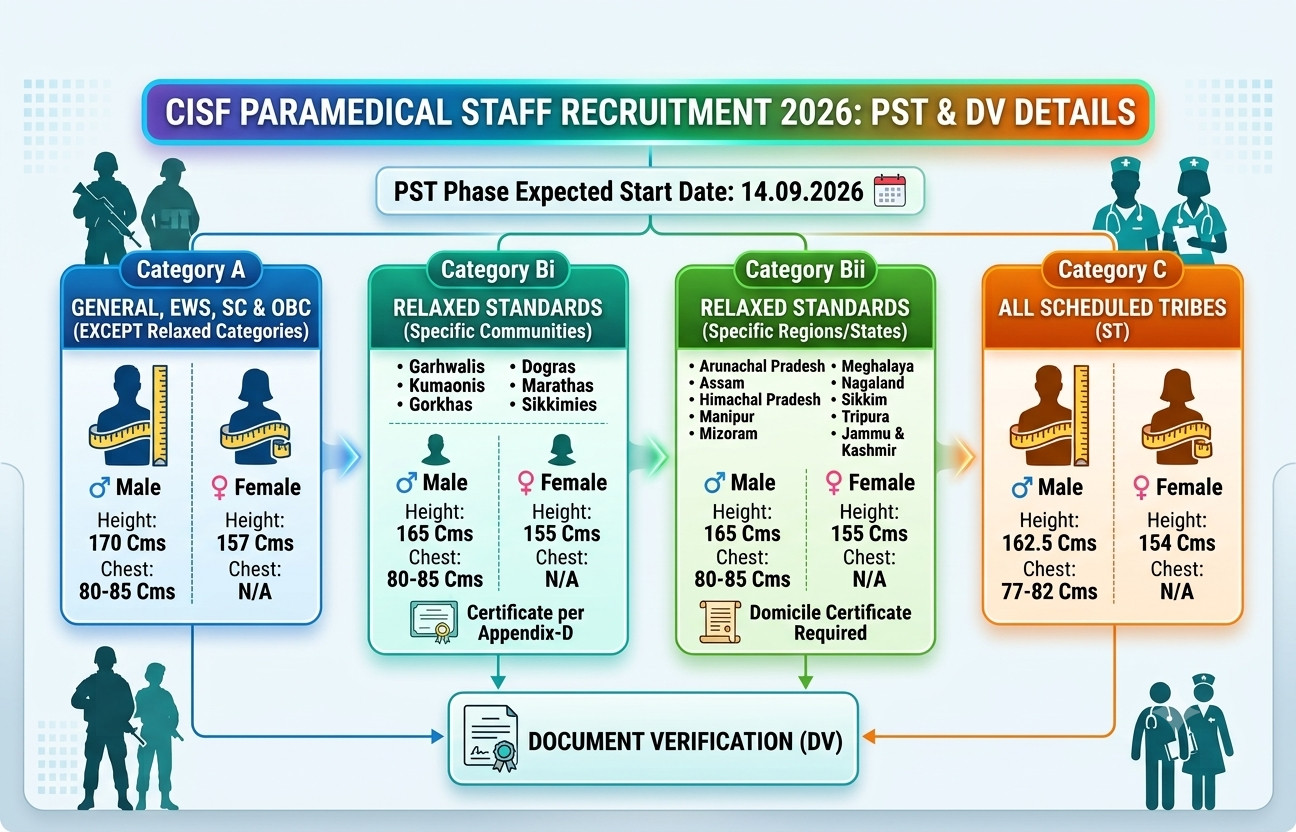 Cisf Asi Paramedical Staff Pst &Amp; Dv Date 2026 Out : Know Official Date Here !! 4 Cisf Paramedical Staff Recruitment 2026 Pst &Amp; Dv Date