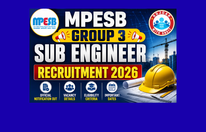 Mpesb Group-3 Sub-Engineer Recruitment, Notification Out For 1040 Posts 1 Mpesb