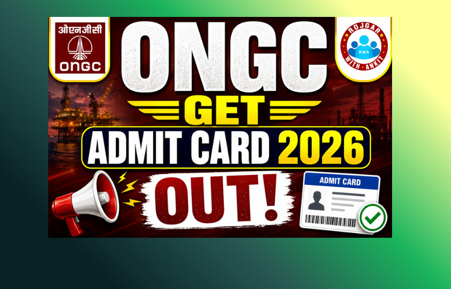 Ongc Get Admit Card 2026 Out : Download Hall Ticket Now !! 1 Ongc