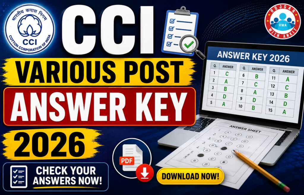 Cci Various Post Answer Key 2026 2 Cci Various Post Answer Key 2026