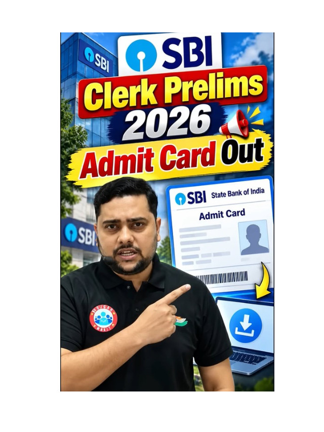 SBI Clerk Prelims Admit Card 2026 Out