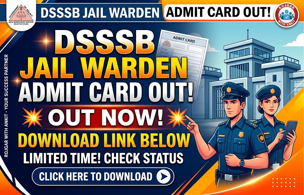 Dsssb Jail Warden Admit Card Out