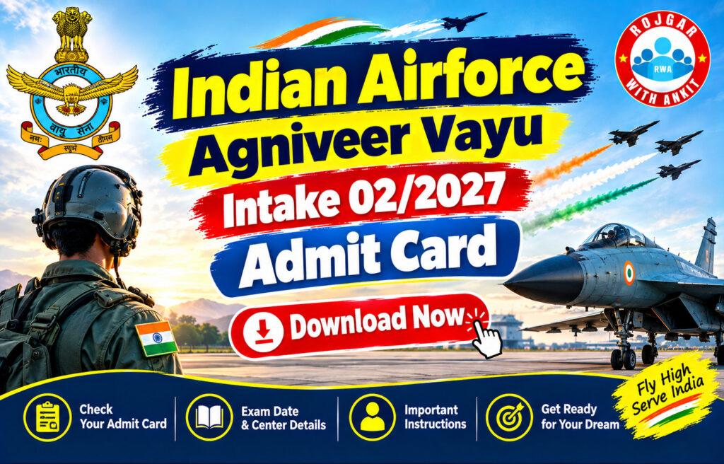 Indian Airforce Agniveer Vayu Intake 02/2027 Admit Card 2 Indian Airforce Agniveer Vayu Intake 02/2027 Admit Card