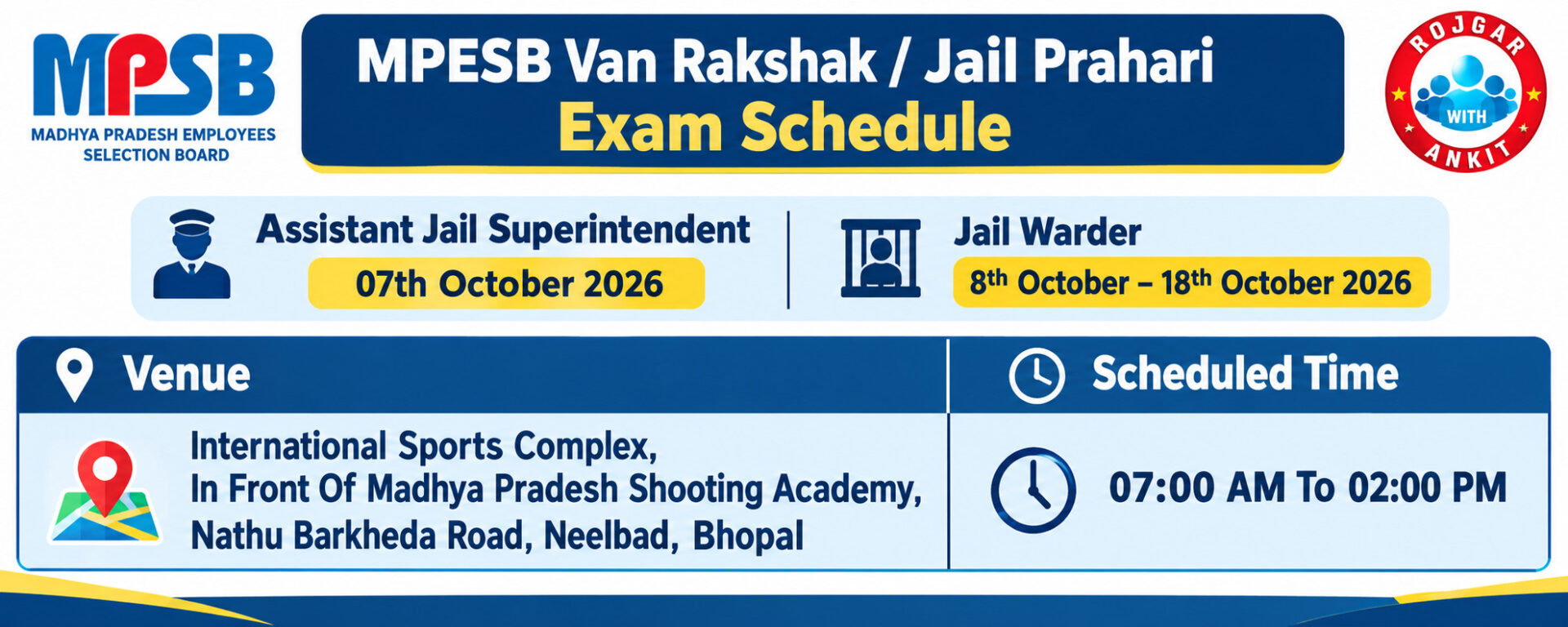 Mpesb Van Rakshak / Jail Prahari Pet Admit Card Out