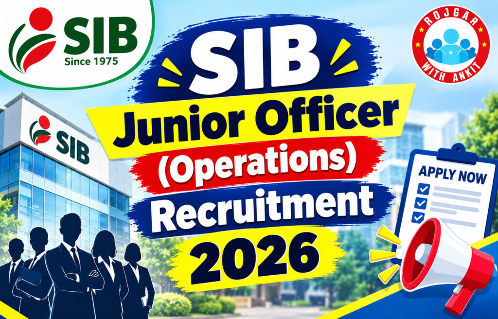 Sib Junior Officer (Operations) Recruitment 2026