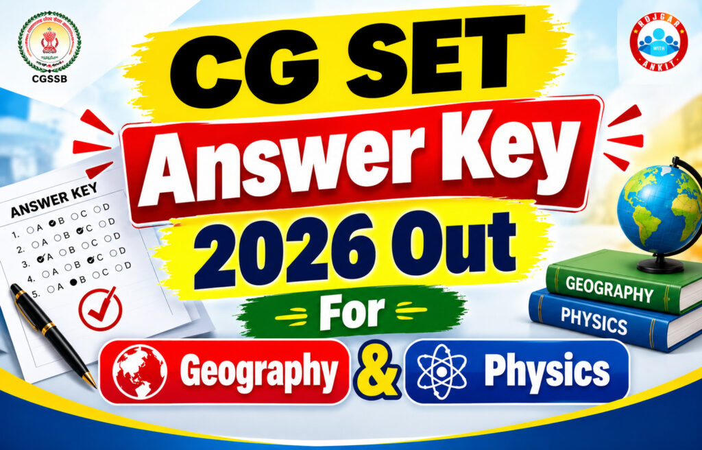 Cg Set Answer Key 2026 Out For Geography &Amp; Physics