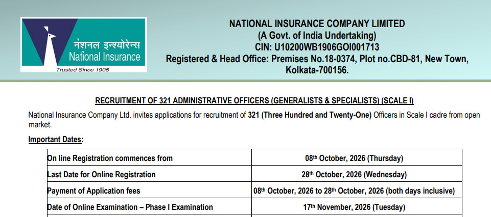 Nicl Ao Recruitment 2026