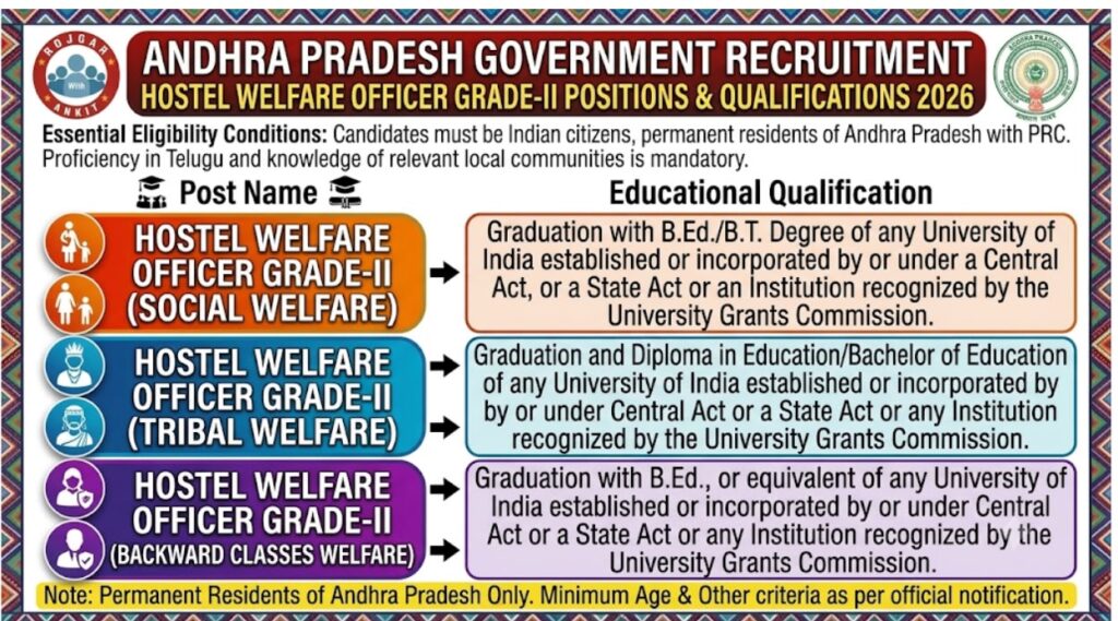 Appsc Hostel Welfare Officer Recruitment 2026 : Apply Online For 73 Posts 3 Appsc