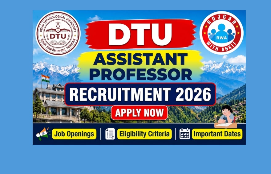Dtu Assistant Professor Recruitment 2026 : Apply Online For 219 Posts 1 Dtu Assistant Professor Recruitment 2026